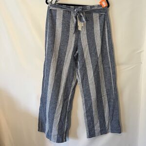 Beach Lunch Lounge Pants Women's Small Linen Blend Giavanna Beach in Barre Class